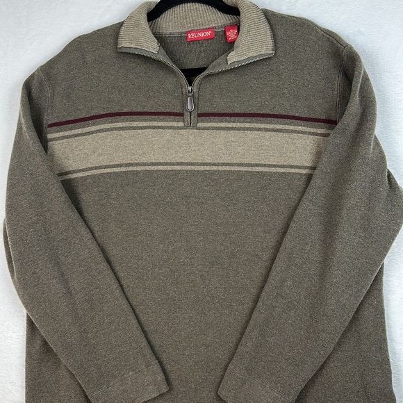 Reunion Men’s Pullover Sweater Brown Multicolored Size XLarge - Picture 2 of 10